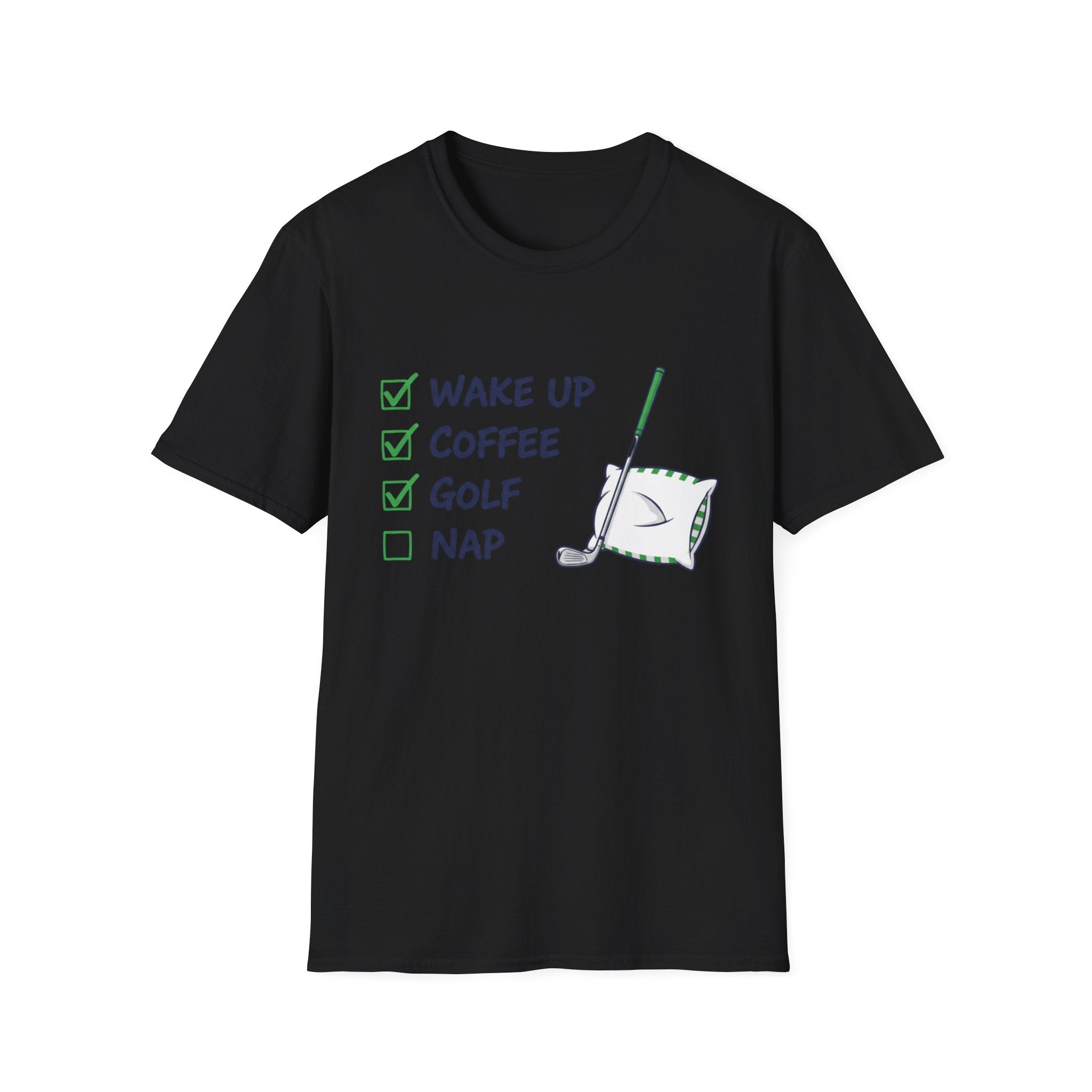 Wake Up Coffee Golf Nap T-Shirt