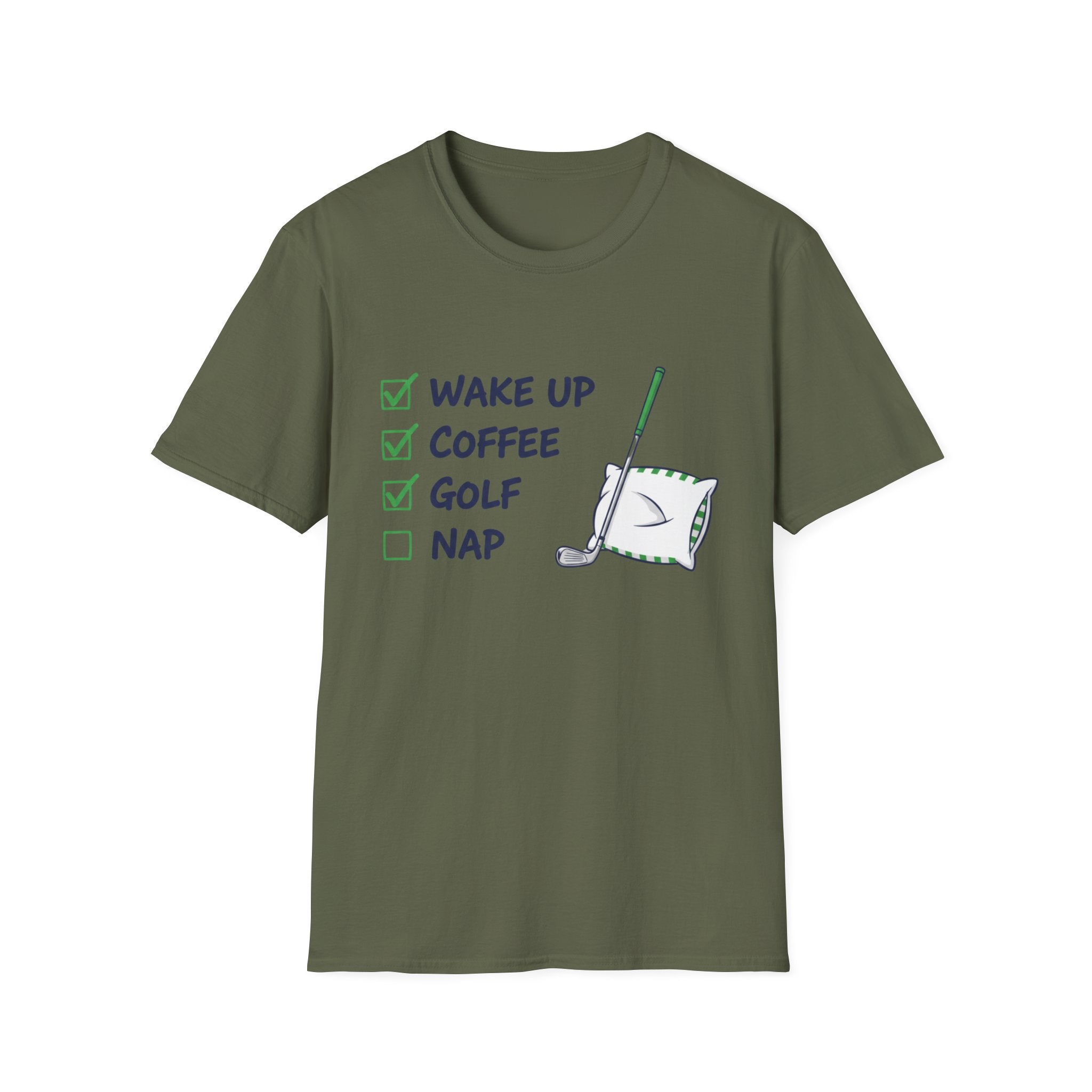 Wake Up Coffee Golf Nap T-Shirt