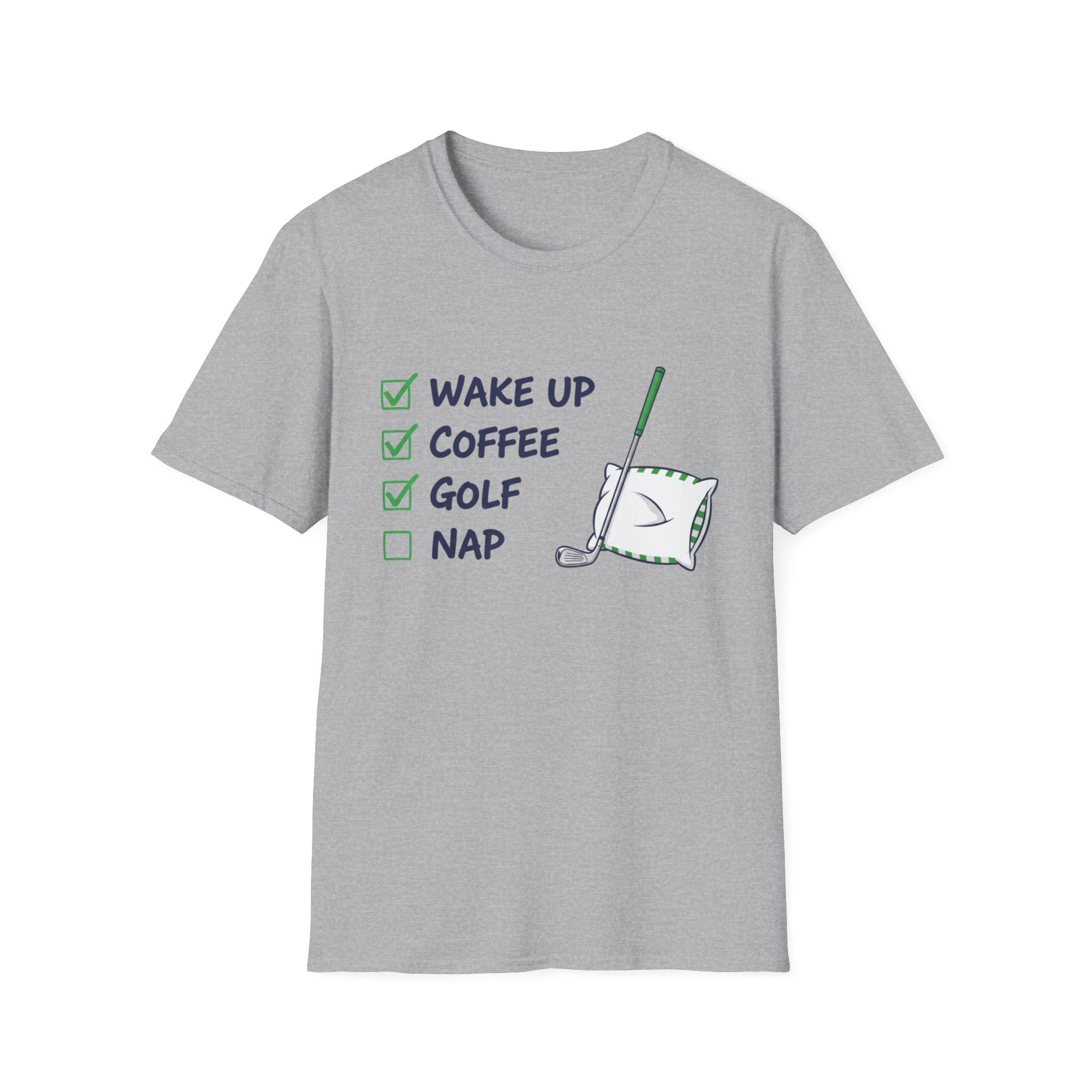 Wake Up Coffee Golf Nap T-Shirt