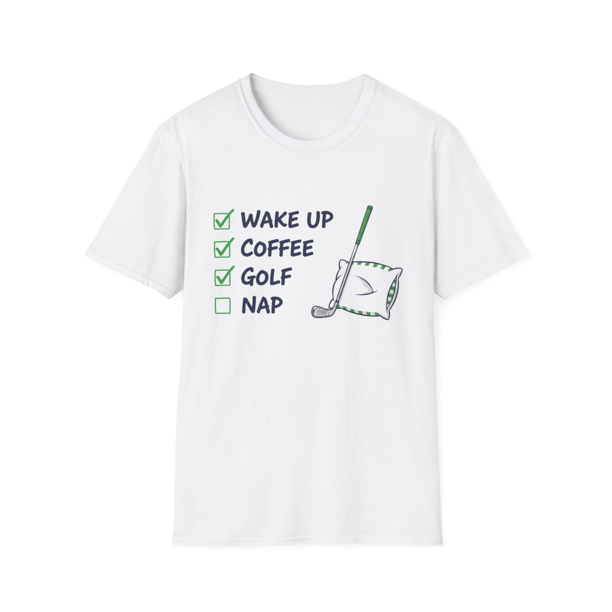 Wake Up Coffee Golf Nap T-Shirt